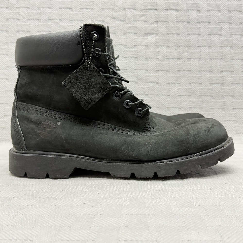 Timberland Boots Womens Size 10 Black Nubuck Lace Up Waterproof Ankle Boot